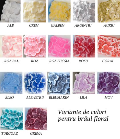 Lumanare cilindru diametru de 7cm-cu brau dublu floral - culoare la alegere