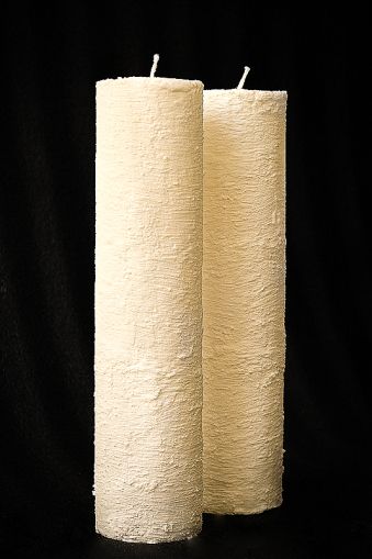 Lumanare cilindru diametru de 7cm – ivory - texturata