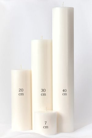 Lumanare cilindru diametru de 7cm, inaltime de 40cm - alb