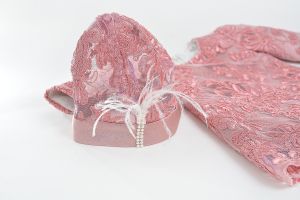 Rochita botez roz cu turban