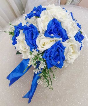 Buchet flori artificiale - albastru